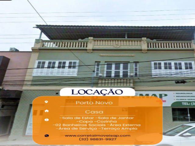 Casa para Locação Porto Novo Além Paraíba