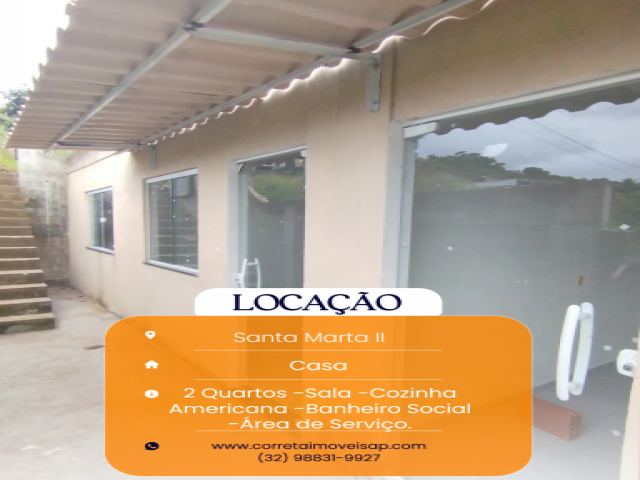 Casa para Locação Santa Marta II Além Paraíba