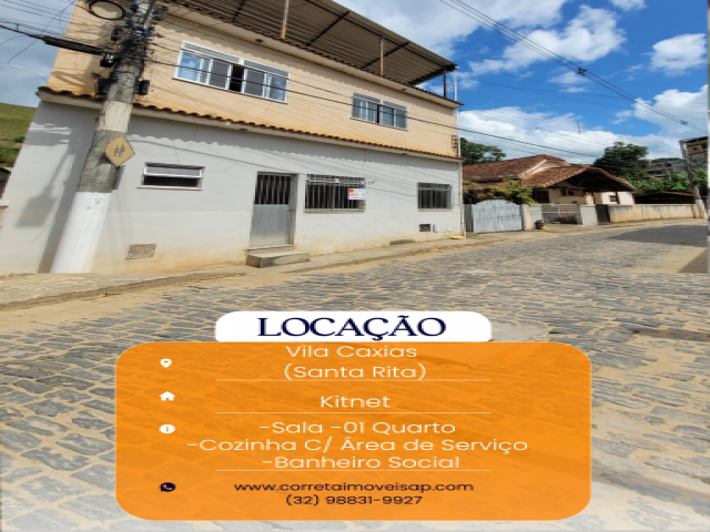 Kitnet para Locação Vila Caxias (Santa Rita) Além Paraíba