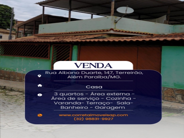 Casa para Venda Terreirão ALÉM PARAÍBA