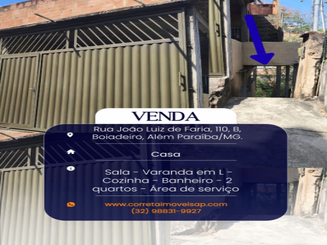 Casa para Venda Boiadeiro Além Paraíba