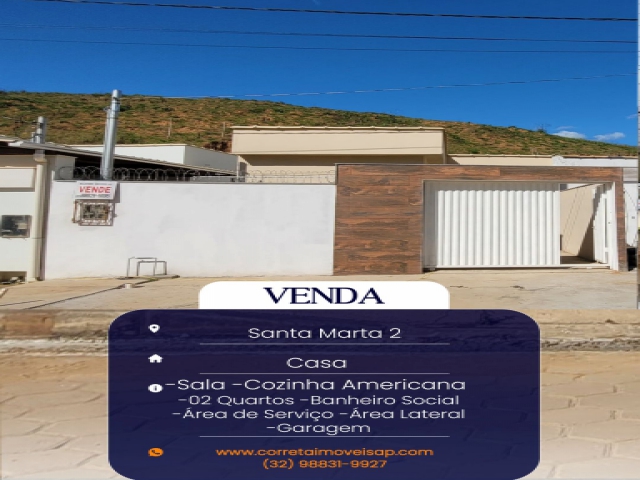 Casa para Venda Santa Marta II Além Paraíba