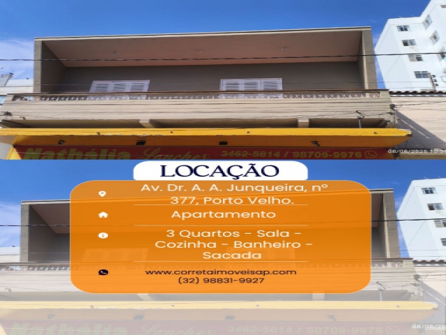 Apartamento para Locação Porto Velho  Além Paraíba