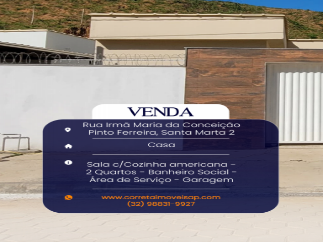 Casa para Venda Santa Marta II Além Paraíba