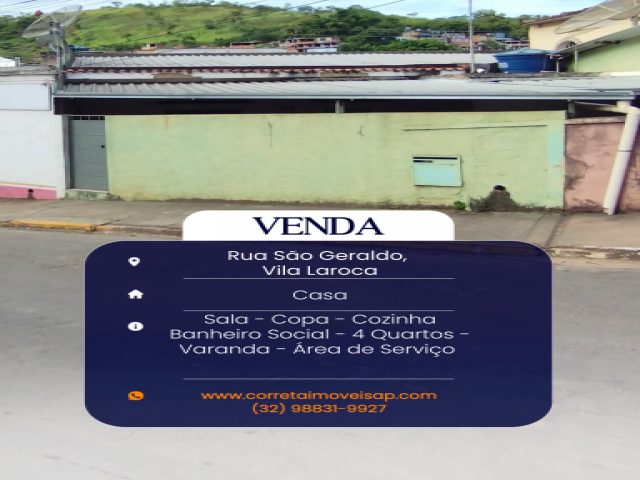 Casa para Venda Vila Laroca Além Paraíba