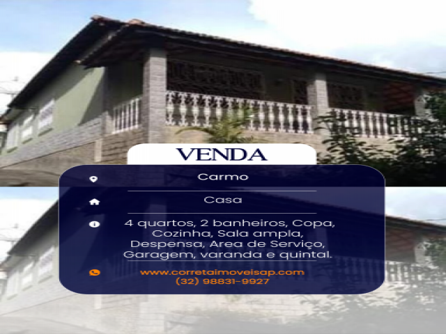 Casa para Venda Centro Carmo