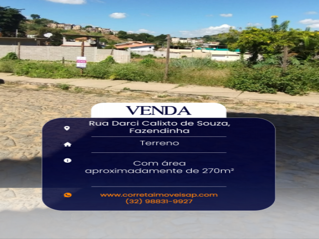 Terreno para Venda Fazendinha Além Paraíba