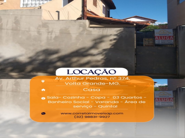 Casa para Locação  Volta Grande