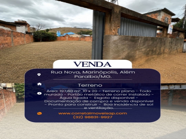 Terreno para Venda Marinópolis Além Paraíba